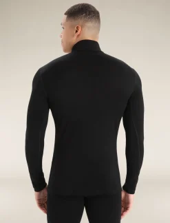 Icebreaker Men's Merino 260 Tech Long Sleeve Half Zip Thermal Top Black New
