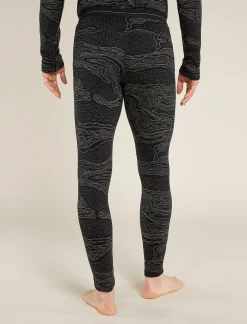 Icebreaker Men's Merino 260 Vertex Thermal Leggings Snow Guide Black/Galaxy Shop