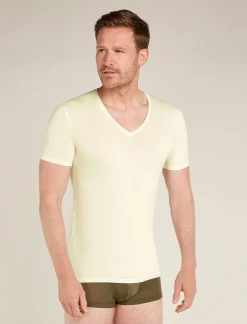 Icebreaker Men's Merino Anatomica Short Sleeve V Neck Tee Undyed Online