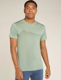 Men's Merino Blend 125 Cool-Lite™ Sphere Short Sleeve T-Shirt Radiant Peak-Icebreaker Clearance