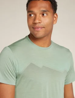 Men's Merino Blend 125 Cool-Lite™ Sphere Short Sleeve T-Shirt Radiant Peak-Icebreaker Clearance