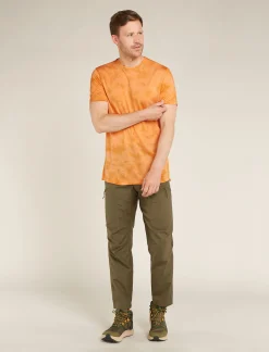 Icebreaker Men's Merino Blend 125 Cool-Lite™ Sphere Short Sleeve T-Shirt Cloud Dye Feldspar/Ray Hot