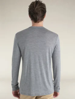 Icebreaker Men's Merino Blend 125 Cool-Lite™ Sphere Long Sleeve T-Shirt MetroHeather Best Sale