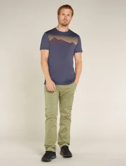 Icebreaker Men's Merino Blend 125 Cool-Lite™ Sphere Short Sleeve T-Shirt Radiant Peak Graphite Sale