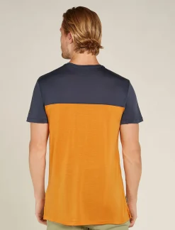 Icebreaker Men's Merino Blend 125 Cool-Lite™ Sphere Short Sleeve T-Shirt Colour Block Ray/Graphite Cheap