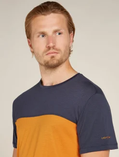 Icebreaker Men's Merino Blend 125 Cool-Lite™ Sphere Short Sleeve T-Shirt Colour Block Ray/Graphite Cheap