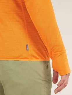 Icebreaker Men's Merino Blend 200 Realfleece™ Descender Long Sleeve Half Zip Jacket Graphite/Ray Shop