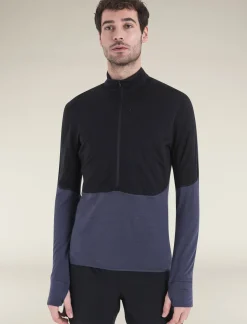Men's Merino Blend 200 Realfleece™ Descender Long Sleeve Half Zip Jacket-Icebreaker Online