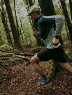 Icebreaker Men's Merino Blend 200 Realfleece™ Descender Long Sleeve Half Zip Jacket FathomGreen/CloudRay Outlet