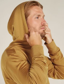 Icebreaker Men's Merino Blend 200 Shifter Long Sleeve Hoodie Russet New