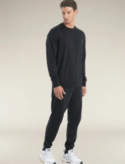 Icebreaker Men's Merino Blend 200 Shifter Long Sleeve Sweatshirt Black New