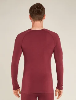 Icebreaker Men's Merino Blend 260 ZoneKnit™ Seamless  Long Sleeve Crewe Thermal Top Port Best Sale