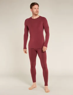 Icebreaker Men's Merino Blend 260 ZoneKnit™ Seamless  Long Sleeve Crewe Thermal Top Port Best Sale