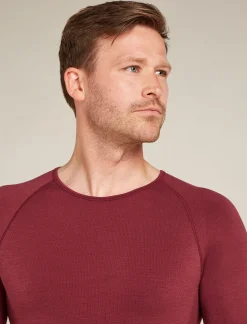 Icebreaker Men's Merino Blend 260 ZoneKnit™ Seamless  Long Sleeve Crewe Thermal Top Port Best Sale