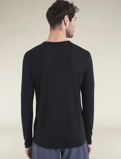 Icebreaker Men's Merino Blend 125 ZoneKnit™ Energy Wind Long Sleeve T-Shirt Black Store