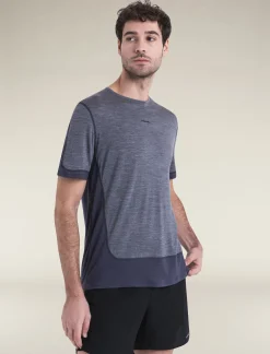 Icebreaker Men's Merino Blend 125 ZoneKnit™ Energy Wind Short Sleeve T-Shirt Graphite/GraphiteHeather Discount