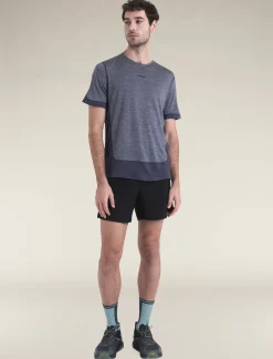 Icebreaker Men's Merino Blend 125 ZoneKnit™ Energy Wind Short Sleeve T-Shirt Graphite/GraphiteHeather Discount