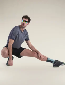 Icebreaker Men's Merino Blend 125 ZoneKnit™ Energy Wind Short Sleeve T-Shirt Graphite/GraphiteHeather Discount