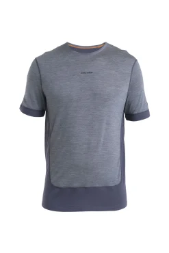 Icebreaker Men's Merino Blend 125 ZoneKnit™ Energy Wind Short Sleeve T-Shirt Graphite/GraphiteHeather Discount