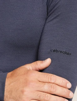 Icebreaker Men's Merino Blend 260 ZoneKnit™ Seamless  Long Sleeve Crewe Thermal Top Graphite Flash Sale