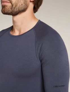 Icebreaker Men's Merino Blend 260 ZoneKnit™ Seamless  Long Sleeve Crewe Thermal Top Graphite Flash Sale