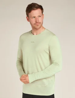 Icebreaker Men's Merino Blend 125 ZoneKnit™ Energy Wind Long Sleeve T-Shirt Ashen Shop