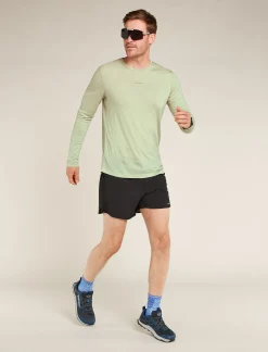 Icebreaker Men's Merino Blend 125 ZoneKnit™ Energy Wind Long Sleeve T-Shirt Ashen Shop