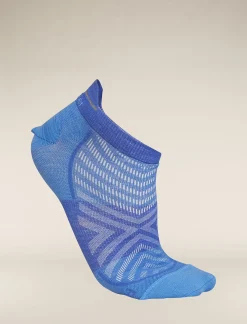 Icebreaker Men's Merino Blend Run+ Ultralight Micro Socks Baja/Brilliant Hot