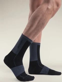 Icebreaker Men's Merino Blend Run+ Ultralight Crew Socks Black/Graphite Shop