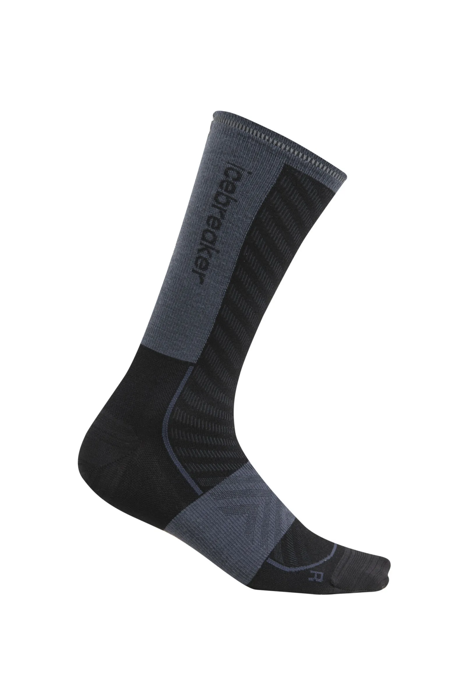 Icebreaker Men's Merino Blend Run+ Ultralight Crew Socks Black/Graphite Shop