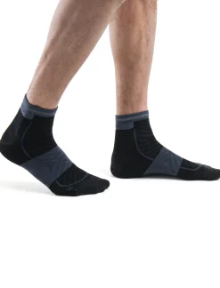 Icebreaker Men's Merino Blend Run+ Ultralight Mini Socks Black/Graphite Cheap