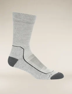 Icebreaker Men's Merino Hike+ Light Crew Socks BlizzardHeather New