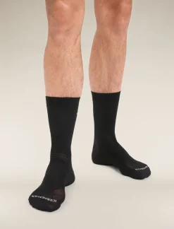 Icebreaker Men's Merino Hike Liner Crew Socks Black Outlet