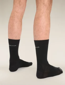Icebreaker Men's Merino Hike Liner Crew Socks Black Outlet