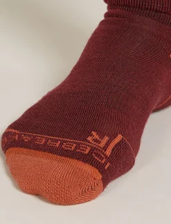 Icebreaker Men's Merino Hike+ Medium Crew Sedimentary Socks Port/Cedarwood Sale