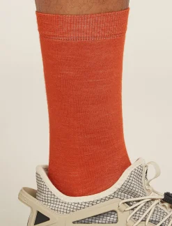 Icebreaker Men's Merino Lifestyle Fine Gauge Crew Socks Molten/Graphite Flash Sale