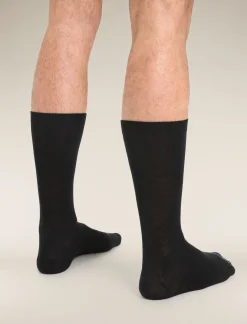 Icebreaker Men's Merino Lifestyle Fine Gauge Crew Socks Black Shop