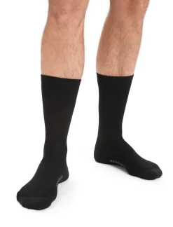 Icebreaker Men's Merino Lifestyle Light Crew Socks Black Fashion