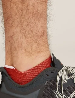 Icebreaker Men's Merino Multisport Light Micro Socks Molten/Snow Clearance