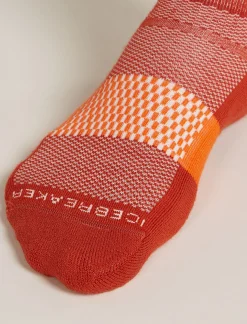 Icebreaker Men's Merino Multisport Light Micro Socks Molten/Snow Clearance