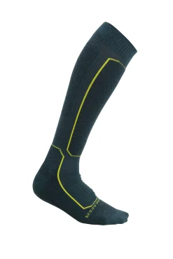 Icebreaker Men's Merino Ski+ Medium Over the Calf Socks FathomGreen/Black New