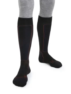 Icebreaker Men's Merino Ski+ Medium Over the Calf Socks Black/RoyalNavy Shop