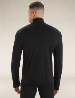 Icebreaker Men's Original Long Sleeve Half Zip Top Black Hot