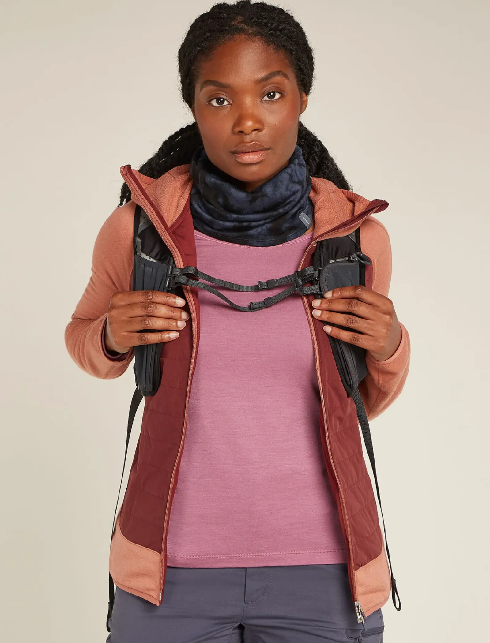 Unisex Merino 200 Flexi Chute Cloud Dye-Icebreaker Hot