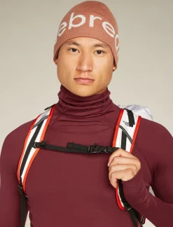 Icebreaker Unisex Merino Beanie CedarWood/EcruHthr Hot