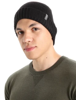 Icebreaker Unisex Vela Cuff Beanie Black Fashion