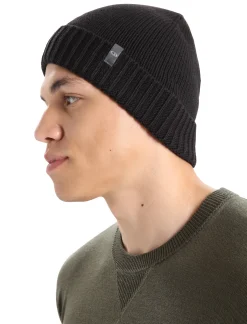 Icebreaker Unisex Vela Cuff Beanie Black Fashion