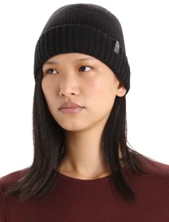 Icebreaker Unisex Vela Cuff Beanie Black Fashion