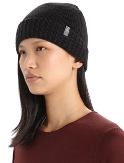 Icebreaker Unisex Vela Cuff Beanie Black Fashion