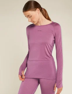 Women's 125 ZoneKnit™ Long Sleeve Crewe Thermal Top-Icebreaker Hot